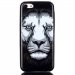 TPUIP5CLION - Coque souple Housse noire pour iPhone 5c motif lion