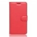WALLET-M3NOTEROUGE - Etui Meizu M3-Note type portefeuille coloris rouge logements cartes