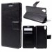 WALLETDES626ALLNOIR - Etui type portefeuille noir complet pour HTC Desire 626 rabat latéral articulé fonction stand