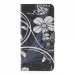 WALLETFLEURBLANC-P10LITE - Etui Huawei P10 Lite rabat latéral logements cartes motif fleur blanche