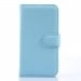 WALLETSUNSETBLEU - Etui type portefeuille bleu pour Wiko Sunset avec rabat latéral articulé fonction stand