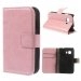 WALLETYOUNG2ROSE - Etui type portefeuille rose pour Galaxy Young 2 SM-G130 rabat latéral articulé fonction stand