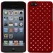 ZIRCO-IP5C-ROUGE - Coque rigide avec strass coloris Rouge iPhone 5c