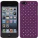 ZIRCO-IP5C-VIOLET - Coque rigide avec strass coloris Violet iPhone 5c