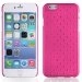 ZIRCOIP647ROSE - Coque rigide rose avec des strass incrustés pour iPhone 6 4,7 pouces